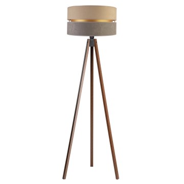 Duolla - Podna lampa DUO 1xE27/60W/230V Ø 44 cm bež/siva/venge