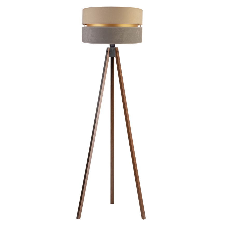 Duolla - Podna lampa DUO 1xE27/60W/230V Ø 44 cm bež/siva/venge