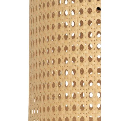 Duolla - Podna lampa ROLLER 1xE27/15W/230V prečnik 45 cm ratan/crna