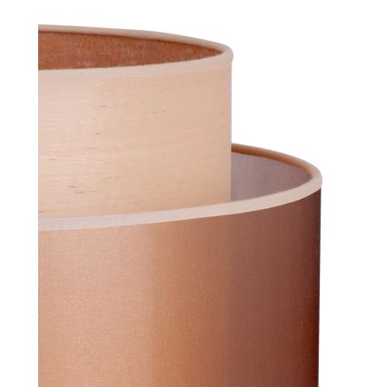 Duolla - Podna lampa WOOD BOHO 1xE27/15W/230V pr. 45 cm bakrena/braon/bež