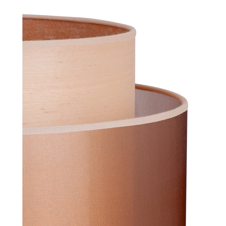 Duolla - Podna lampa WOOD BOHO 1xE27/15W/230V pr. 45 cm bakrena/braon/bež