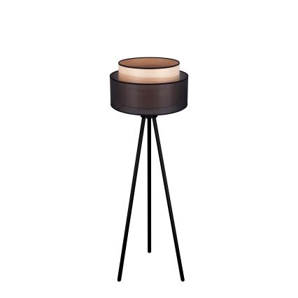 Duolla - Podna lampa WOOD BOHO 1xE27/15W/230V pr. 45 cm crno/bež