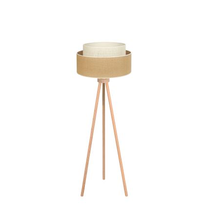 Duolla - Podna lampa YUTE BOHO 1xE27/15W/230V pr. 45 cm braon/kremasta