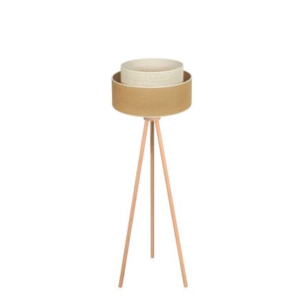Duolla - Podna lampa YUTE BOHO 1xE27/15W/230V pr. 45 cm braon/kremasta