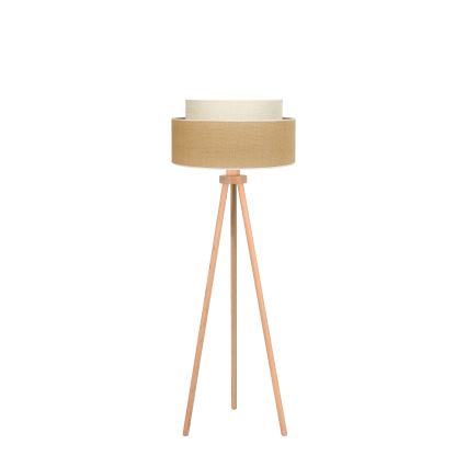 Duolla - Podna lampa YUTE BOHO 1xE27/15W/230V pr. 45 cm braon/kremasta
