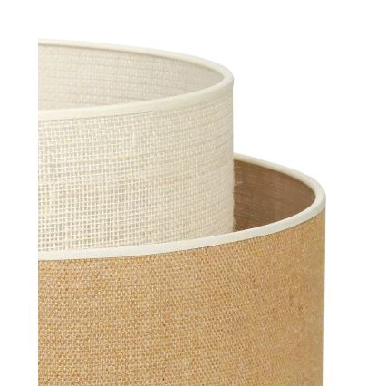 Duolla - Podna lampa YUTE BOHO 1xE27/15W/230V prečnika 45 cm braon/krem