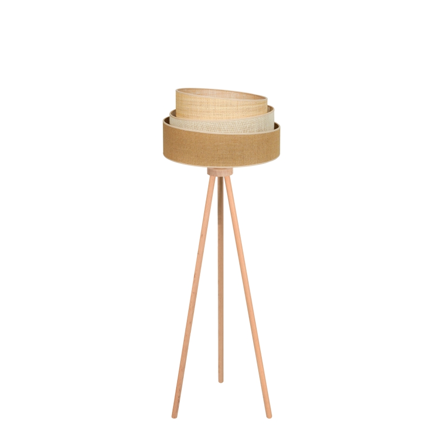 Duolla - Podna lampa YUTE TRIO 1xE27/15W/230V pr. 45 cm braon/sivo/bež