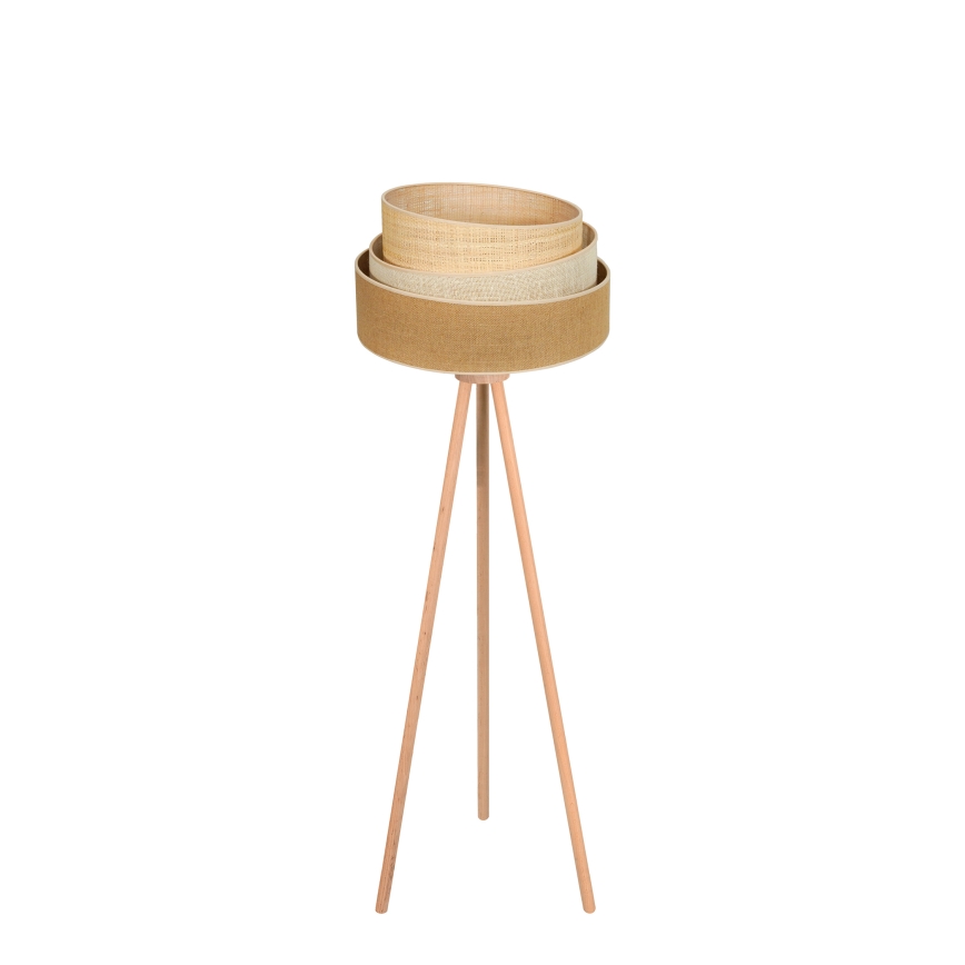 Duolla - Podna lampa YUTE TRIO 1xE27/15W/230V pr. 45 cm braon/sivo/bež