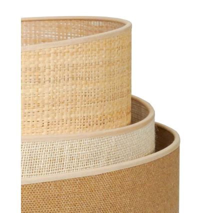 Duolla - Podna lampa YUTE TRIO 1xE27/15W/230V prečnik 45 cm braon/siva/bež