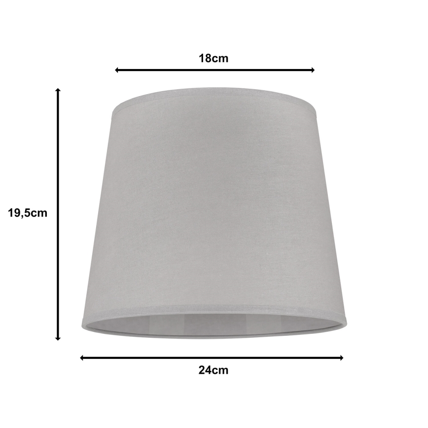 Duolla - Sivi abažur za stonu lampu CLASSIC M E27, prečnik 24 cm
