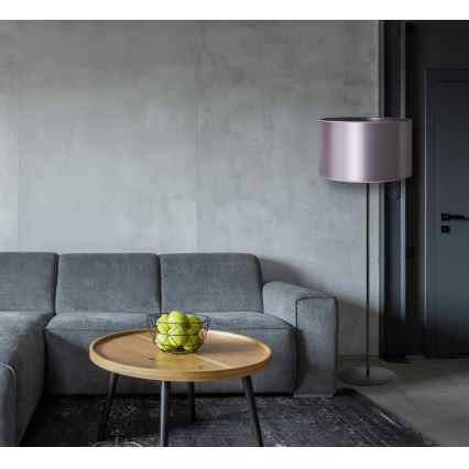 Duolla - Stojeća lampa CANNES 1xE27/15W/230V prečnik 45 cm srebrna/crna