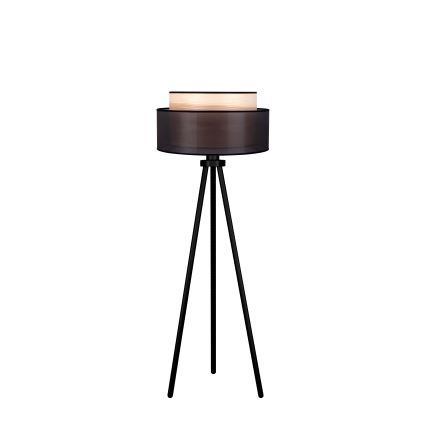 Duolla - Stojeća lampa WOOD BOHO 1xE27/15W/230V prečnik 45 cm crna/bež