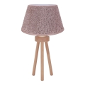 Duolla - Stolna lampa BOUCLE 1xE27/15W/230V prečnik 28 cm braon/drvo