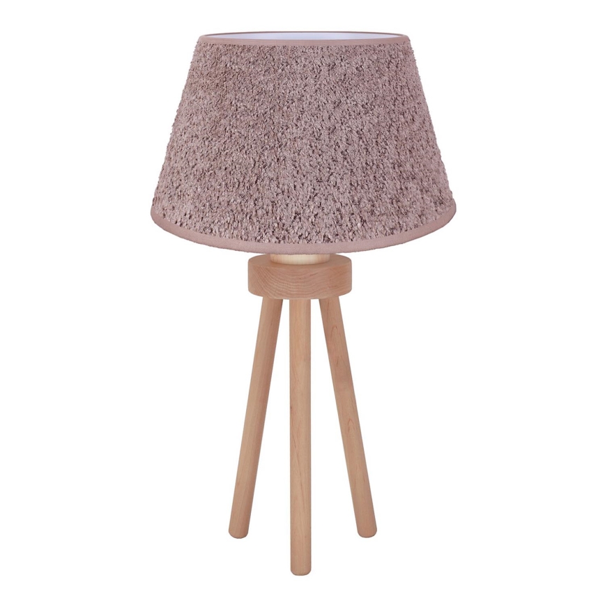 Duolla - Stolna lampa BOUCLE 1xE27/15W/230V prečnik 28 cm braon/drvo