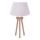Duolla - Stona lampa BOUCLE 1xE27/15W/230V pr. 28 cm bela/drvo