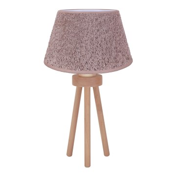 Duolla - Stona lampa BOUCLE 1xE27/15W/230V pr. 28 cm braon/drvo