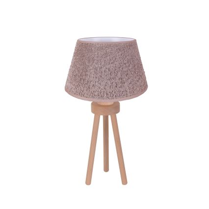Duolla - Stona lampa BOUCLE 1xE27/15W/230V pr. 28 cm braon/drvo