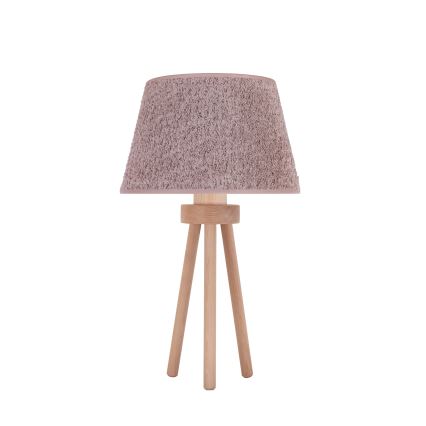 Duolla - Stona lampa BOUCLE 1xE27/15W/230V pr. 28 cm braon/drvo
