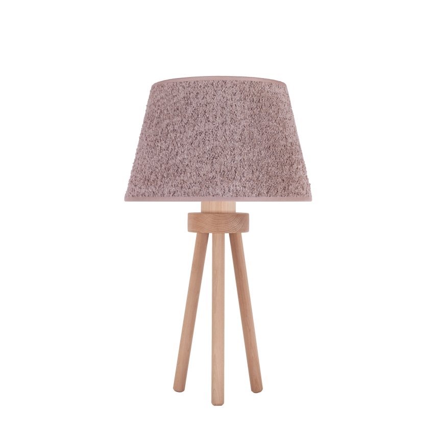 Duolla - Stona lampa BOUCLE 1xE27/15W/230V pr. 28 cm braon/drvo
