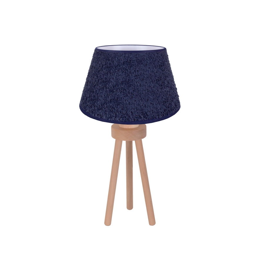 Duolla - Stona lampa BOUCLE 1xE27/15W/230V pr. 28 cm plava/drvo