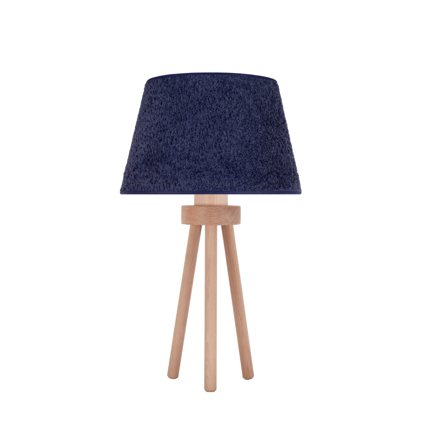 Duolla - Stona lampa BOUCLE 1xE27/15W/230V pr. 28 cm plava/drvo