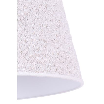 Duolla - Stona lampa BOUCLE 1xE27/15W/230V, prečnik 28 cm, bela/drvo