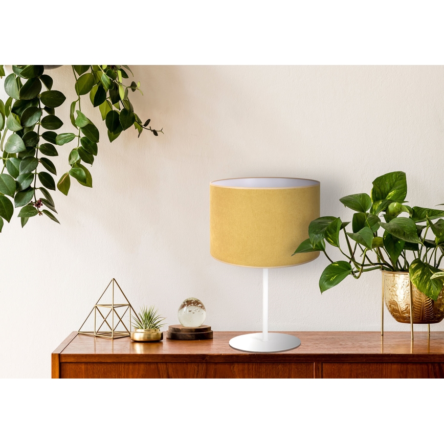 Duolla - Stona lampa BRISTOL 1xE14/15W/230V prečnik 17,5 cm žuta/bela