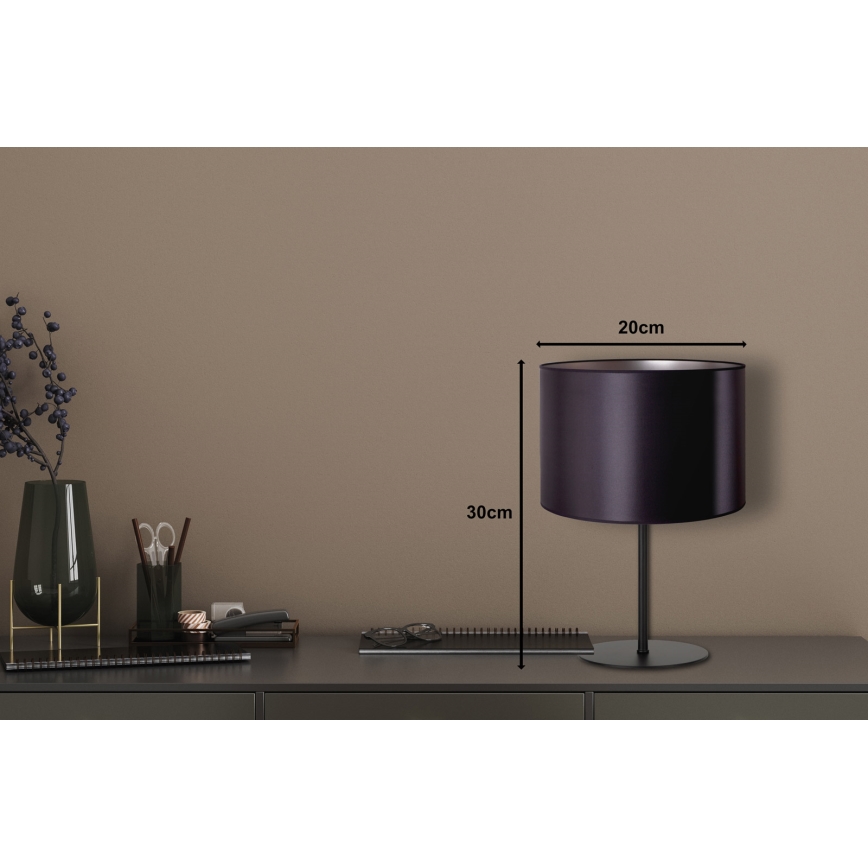Duolla - Stona lampa CANNES 1xE14/15W/230V pr. 20 cm crno/srebrno