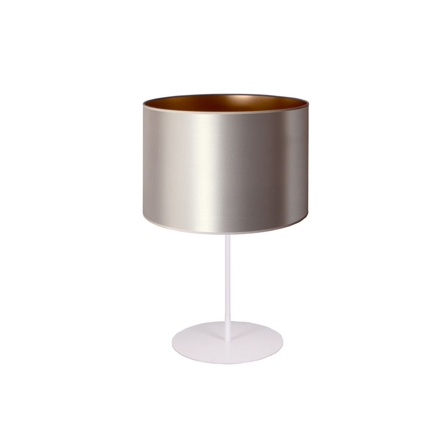 Duolla - Stona lampa CANNES 1xE14/15W/230V pr. 20 cm srebrno/bakrena/bela