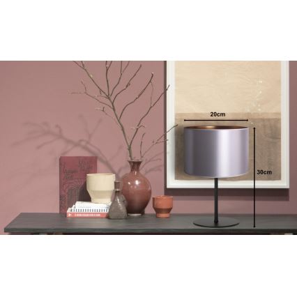 Duolla - Stona lampa CANNES 1xE14/15W/230V pr. 20 cm srebrno/bakrena/crno