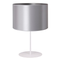 Duolla - Stona lampa CANNES 1xE14/15W/230V pr. 20 cm srebrno/bela