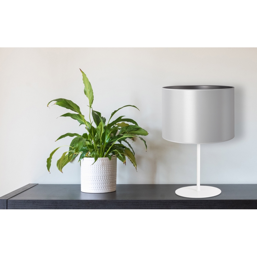 Duolla - Stona lampa CANNES 1xE14/15W/230V pr. 20 cm srebrno/bela