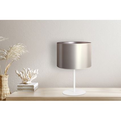 Duolla - Stona lampa CANNES 1xE14/15W/230V pr. 20 cm srebrno/bela