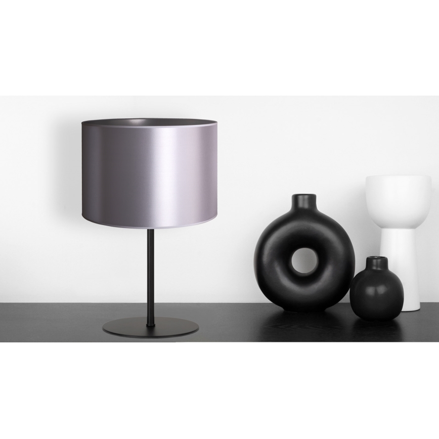 Duolla - Stona lampa CANNES 1xE14/15W/230V prečnik 20 cm srebrna/crna