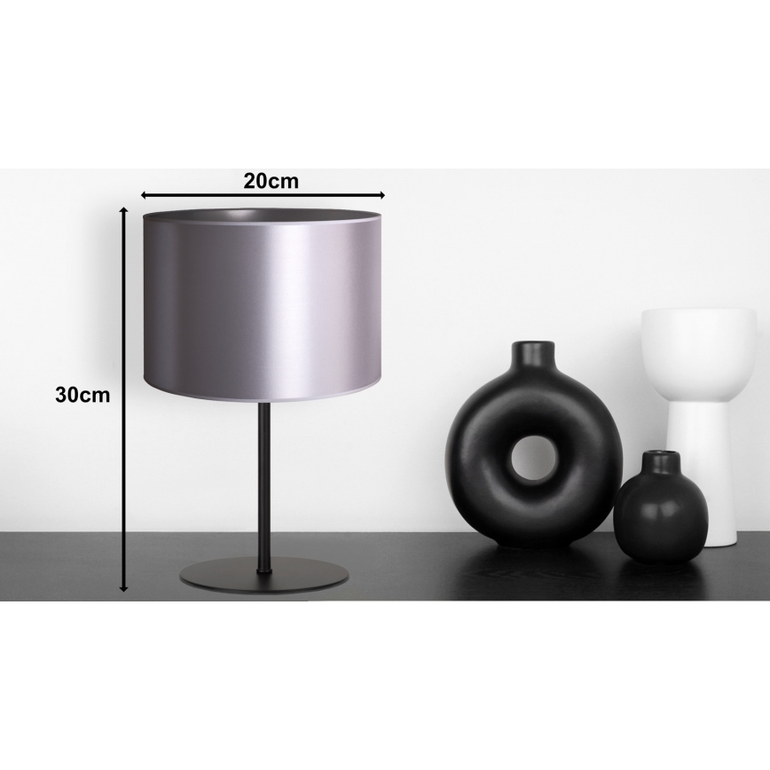 Duolla - Stona lampa CANNES 1xE14/15W/230V prečnik 20 cm srebrna/crna