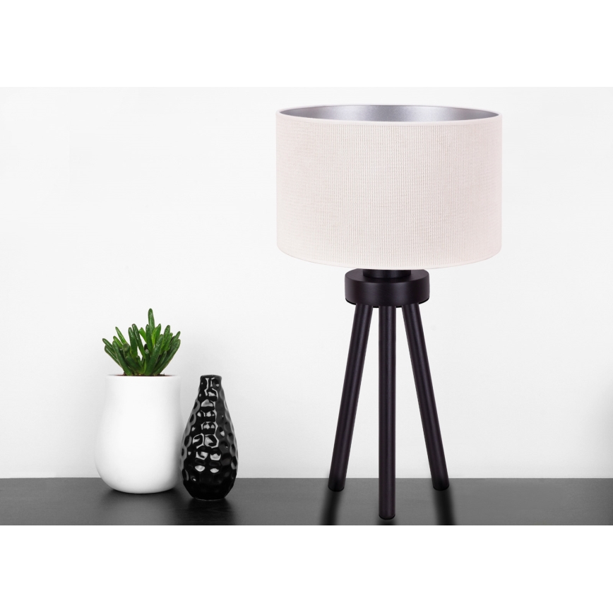 Duolla - Stona lampa LYON 1xE27/15W/230V pr. 30 cm kremasta