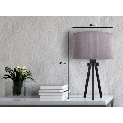 Duolla - Stona lampa LYON 1xE27/15W/230V pr. 30 cm sivo
