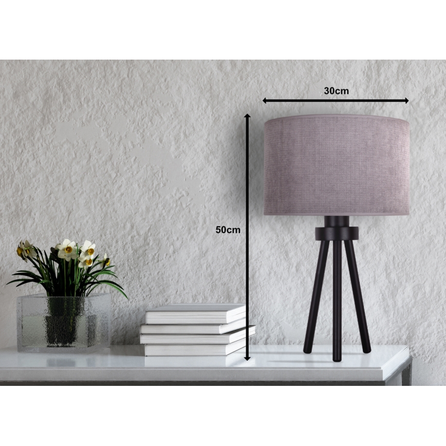 Duolla - Stona lampa LYON 1xE27/15W/230V pr. 30 cm sivo