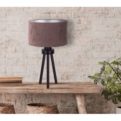 Duolla - Stona lampa LYON 1xE27/15W/230V prečnik 30 cm braon