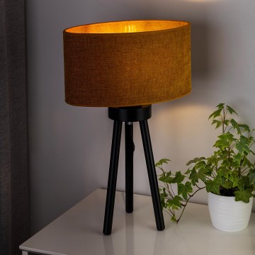Duolla - Stona lampa OVAL 1xE27/15W/230V pr. 30 cm braon