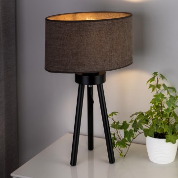 Duolla - Stona lampa OVAL 1xE27/15W/230V pr. 30 cm braon