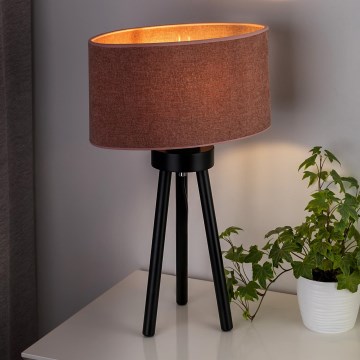 Duolla - Stona lampa OVAL 1xE27/15W/230V pr. 30 cm roze