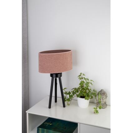 Duolla - Stona lampa OVAL 1xE27/15W/230V pr. 30 cm roze