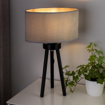 Duolla - Stona lampa OVAL 1xE27/15W/230V pr. 30 cm sivo