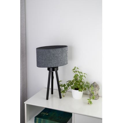 Duolla - Stona lampa OVAL 1xE27/15W/230V pr. 30 cm sivo