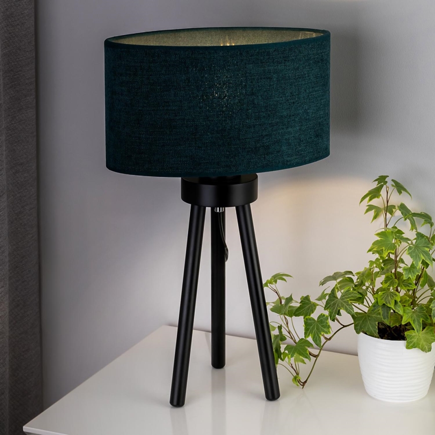 Duolla - Stona lampa OVAL 1xE27/15W/230V pr. 30 cm zelena