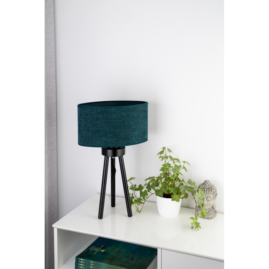 Duolla - Stona lampa OVAL 1xE27/15W/230V pr. 30 cm zelena