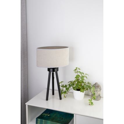 Duolla - Stona lampa OVAL, 1xE27/15W/230V, prečnik 30 cm, siva