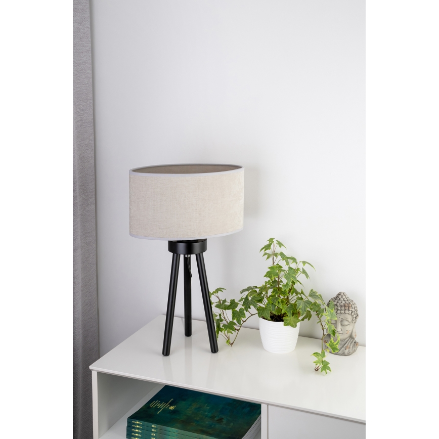 Duolla - Stona lampa OVAL, 1xE27/15W/230V, prečnik 30 cm, siva