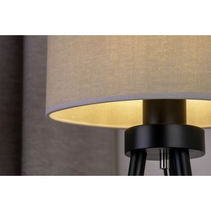 Duolla - Stona lampa OVAL, 1xE27/15W/230V, prečnik 30 cm, siva